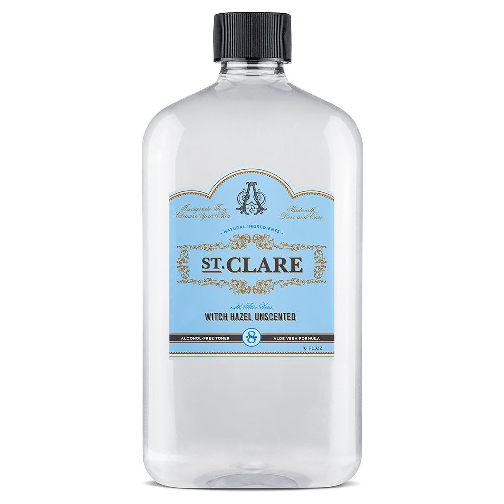 St Clare Aloe & Witch Hazel Facial Toner - Alcohol Free Witch Hazel Toner for Face & Skin (Unscented)