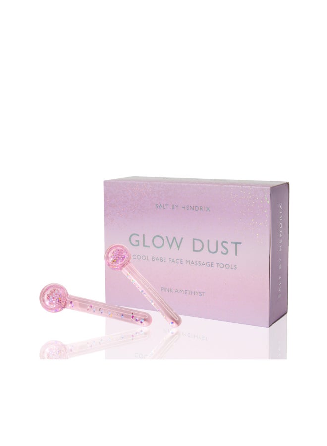 Salt By Hendrix Glow Dust Pink Amethyst – Calming Sculpting for Tired Skin, Pink Amethyst, Massage Tool for Under-Eye Puffiness Relief Single
