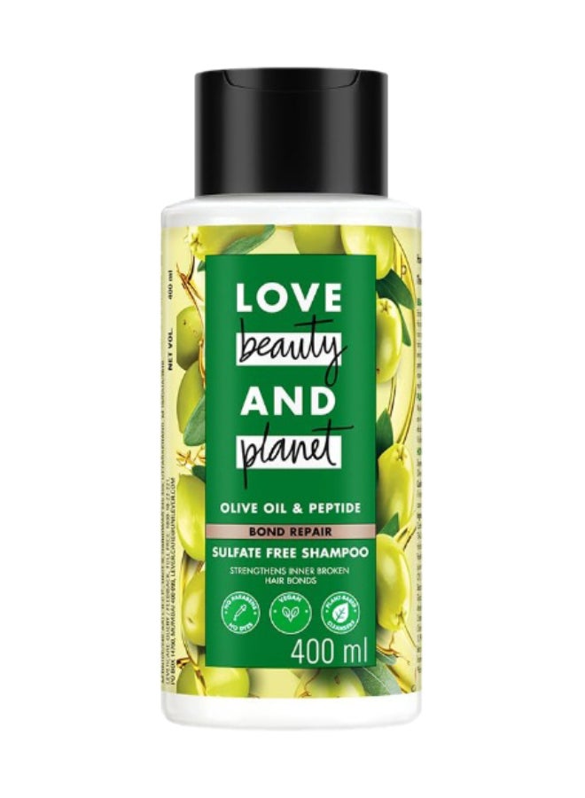 Bond Repair Shampoo With Olive Oil And Peptide For Damaged Hair, Sulfates And Paraben free 400ml