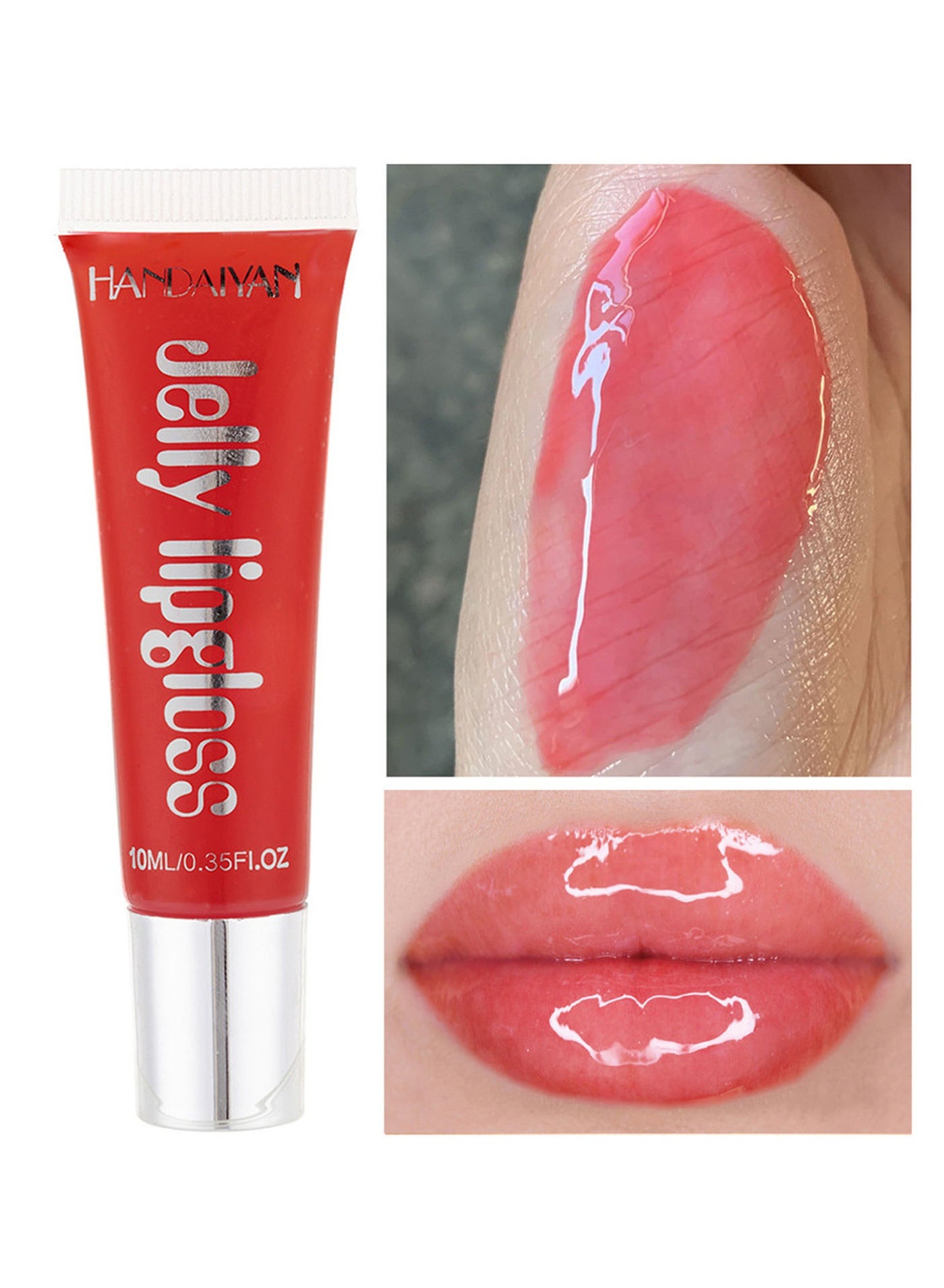 Lip Gloss Hydrating Moisturizing Long Lasting High Glossy Jelly Lip Stain Super Gloss Balm Oil Tinted Treatment Lip Glow Glass Shine Glitter Makeup Beauty Colored Bright Lifter For Women Girls
