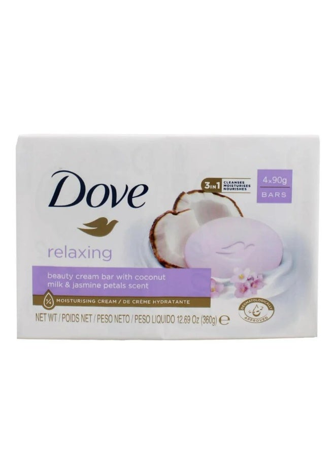 SOAP RELAXING Coconut Milk And Jasmine 90 g 4 Pcs