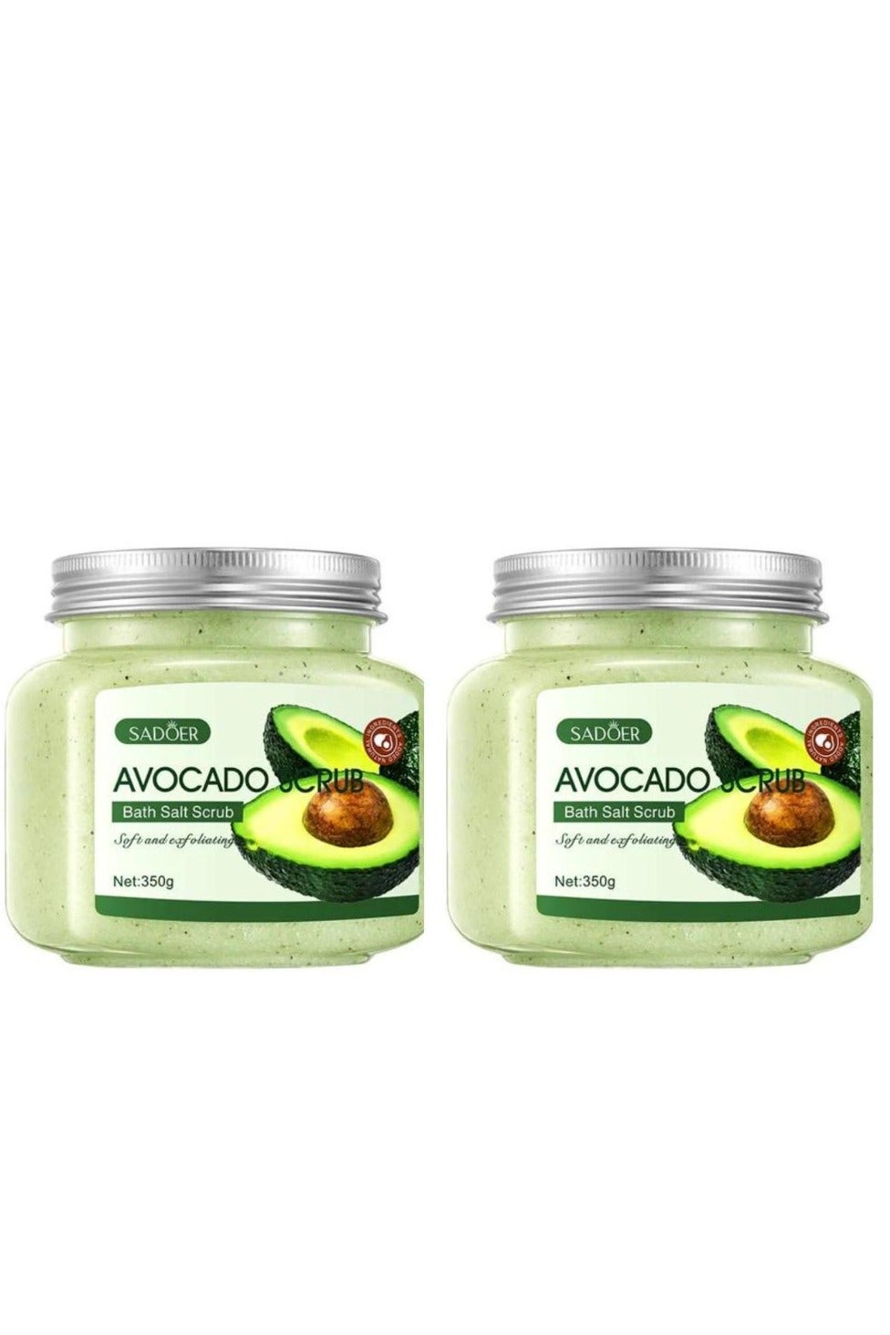 Avocado Exfoliating Salt Body Scrub 350g 2 pcs