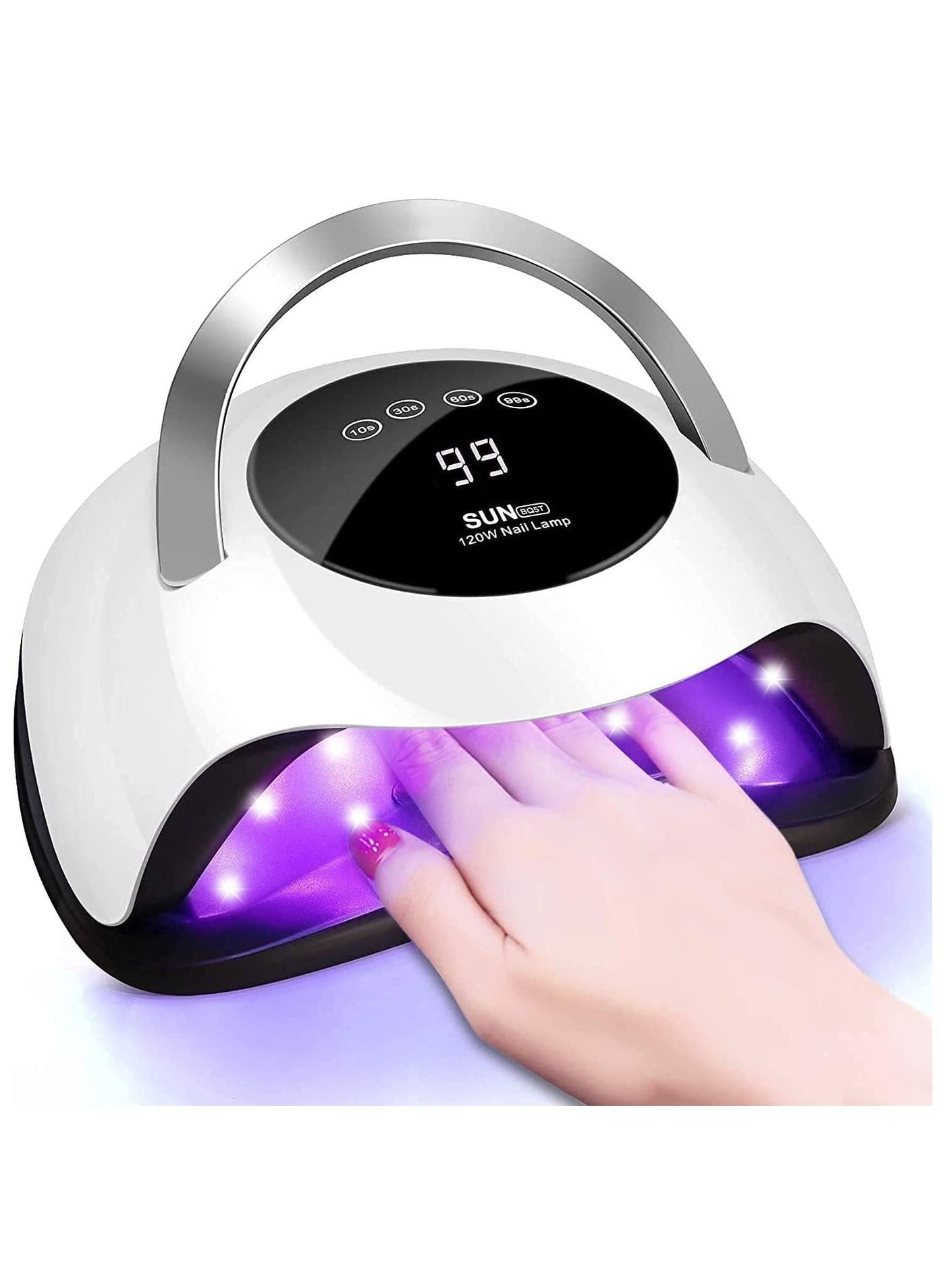 UV LED Nail Lamp, 120W Faster Gel Nail Dryer Professional Curing Lamp Automatic