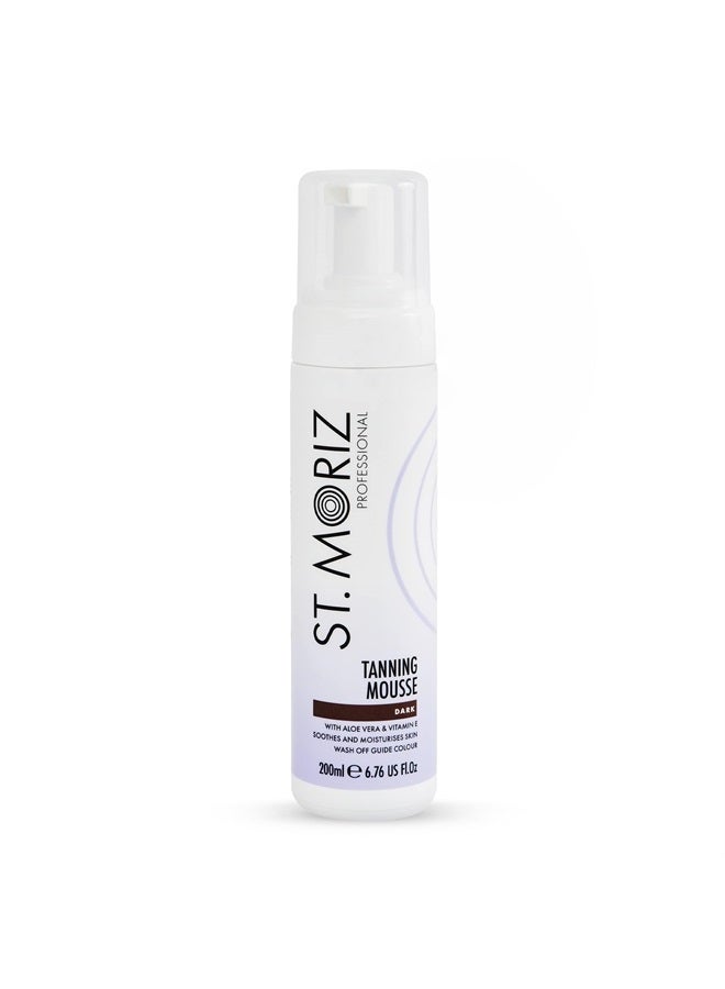 St Moriz Professional Clear Tanning Mousse with Aloe Vera & Vitamin E, Fast Drying Vegan Fake Tan, Medium to Dark (200ml)