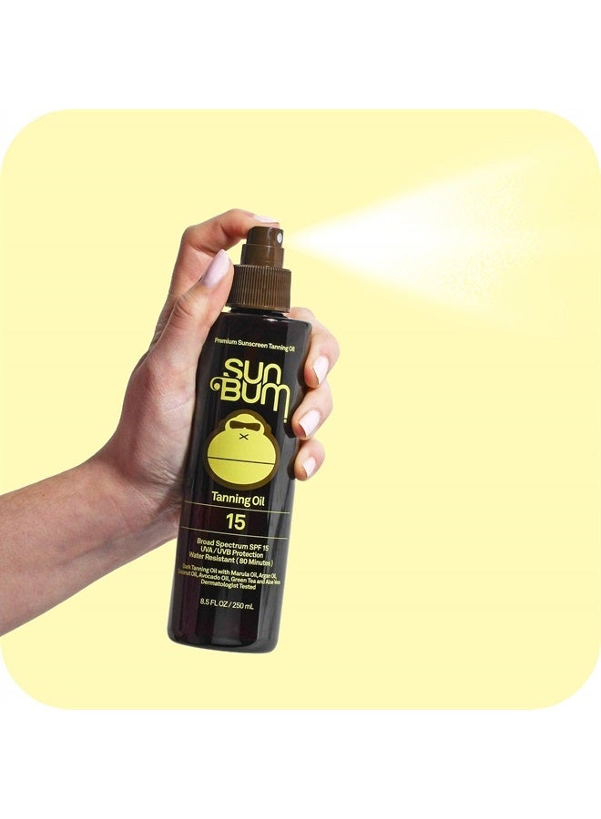 SPF 15 Moisturizing Tanning Oil | Vegan and Hawaii 104 Reef Act Compliant (Octinoxate & Oxybenzone Free) Broad Spectrum Moisturizing UVA/UVB Sunscreen Tanning Oil | 8.5 oz