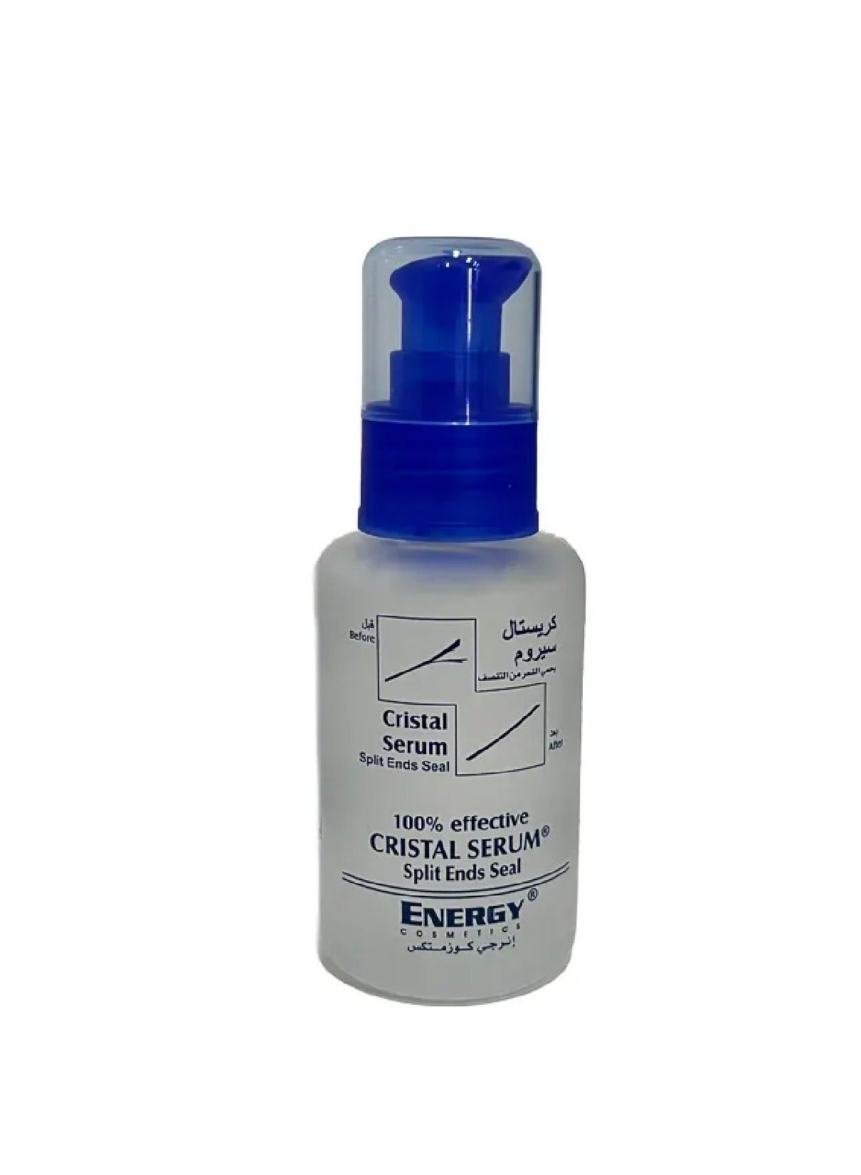 Energy Cosmetics Cristal Serum, Repairs Split Ends, Boosts Volume, Restores Shine & Tone, 100% Effective, 60ml