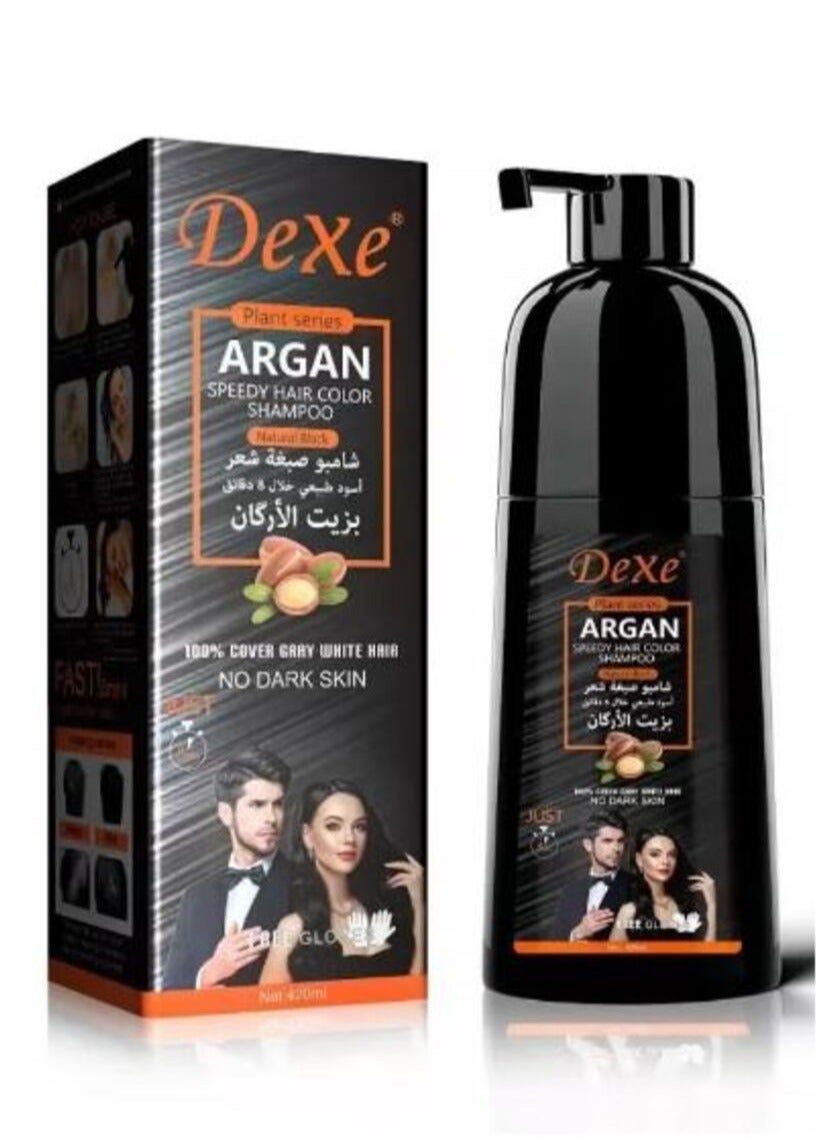 Argan Speedy Hair Color Shampoo Natural Black 420 ML
