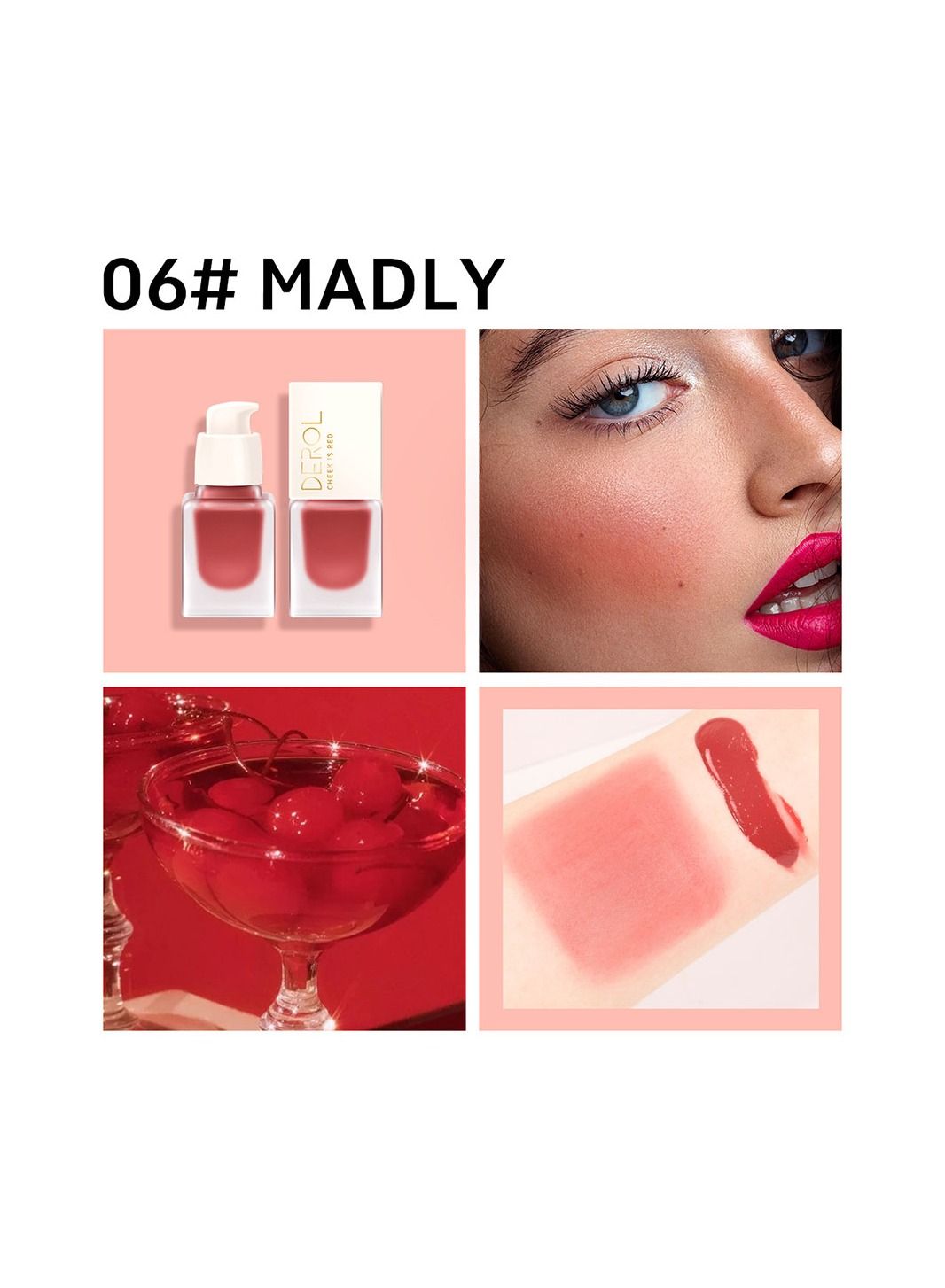 Mousse Liquid Cream Blush For Cheeks Face Blushes Stick Palette Bronzer Highlighter Shape Contour Moisturizing And Breathable Matte Finish Long-wearing Waterproof For Women Makeup