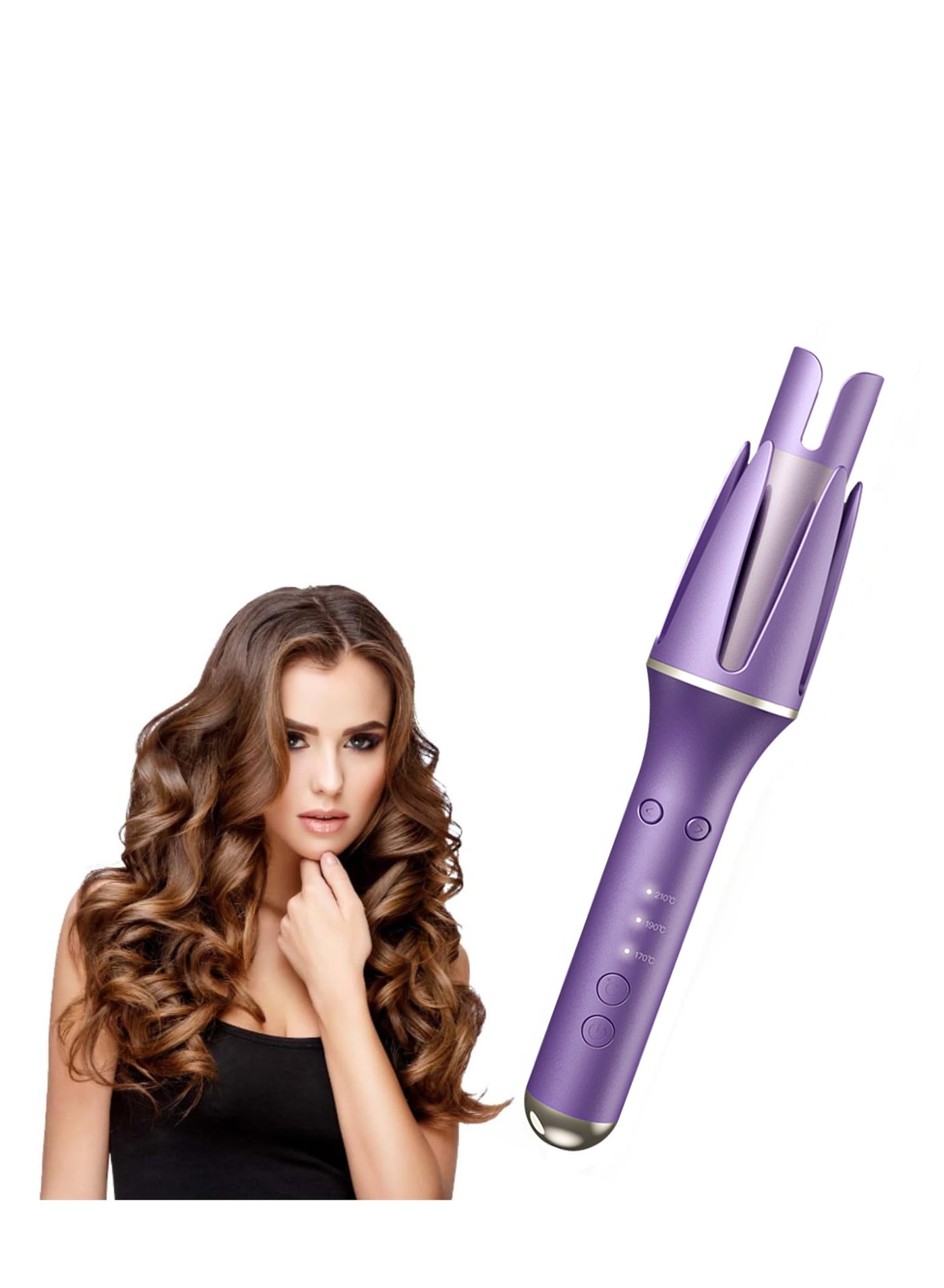 Automatic Curling Iron, Hair Curler with Dual Voltage, There are 3 Temperatures, 30 Seconds Fast Heating, Anti-Scald, Shut-Off, Styling Long-Lasting Auto