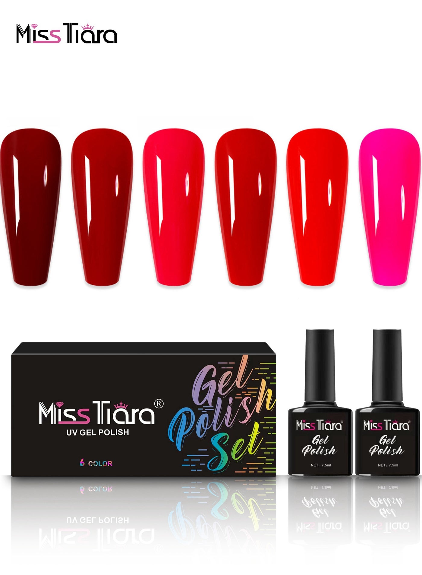 6-Piece UV and LED Nail Gel Polish Set A19