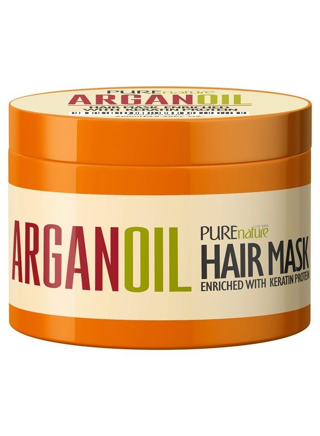 Moroccan Argan Oil Hair Mask Sulfate SLS Paraben Free - Deep Conditioner Treatment for Dry Damaged Hair - Split End Moisturizer, Hydrating Product - Salon Grade Formula – Enriched with Keratin Protein