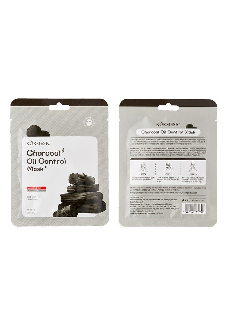 5PCS Charcoal Facial Mask 25ml