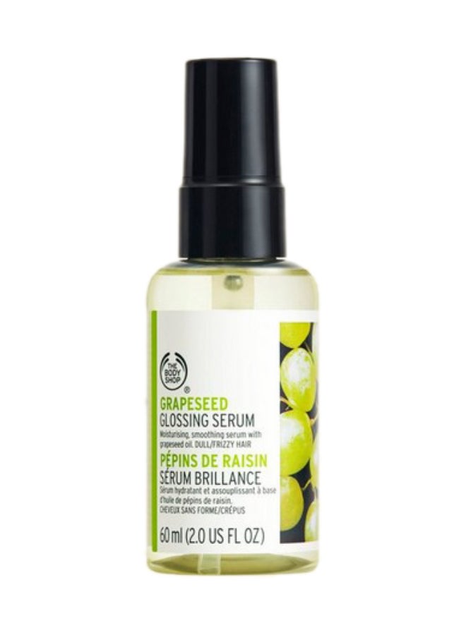 Glossy Hair Serum – Shine-Boosting Hair Treatment with Grapeseed Extract & Fair Trade Sesame Seed Oil | Smoothes Frizz-Prone, Dull Hair, Adds Gloss & Nourishment | Fruity Scent, 60ml