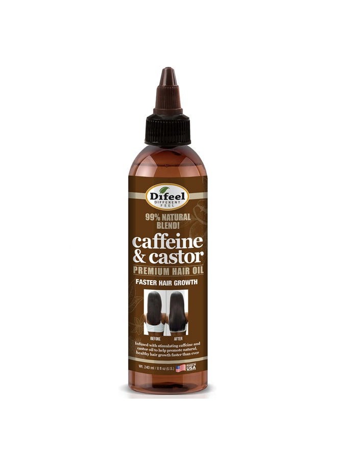 99% Natural Premium Hair Oil - Caffeine & Castor Fastest Hair Growth, 8 oz.