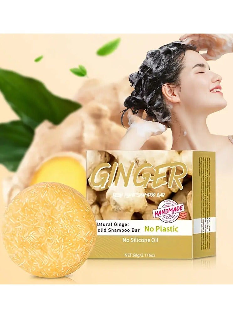 ROZINO Ginger Shampoo with Ginger Ingredients to Supplement Multiple Nutrients to Hair, Smooth Hair, Lock Water, Moisturize and Brighten Hair, Lightweight and Natural