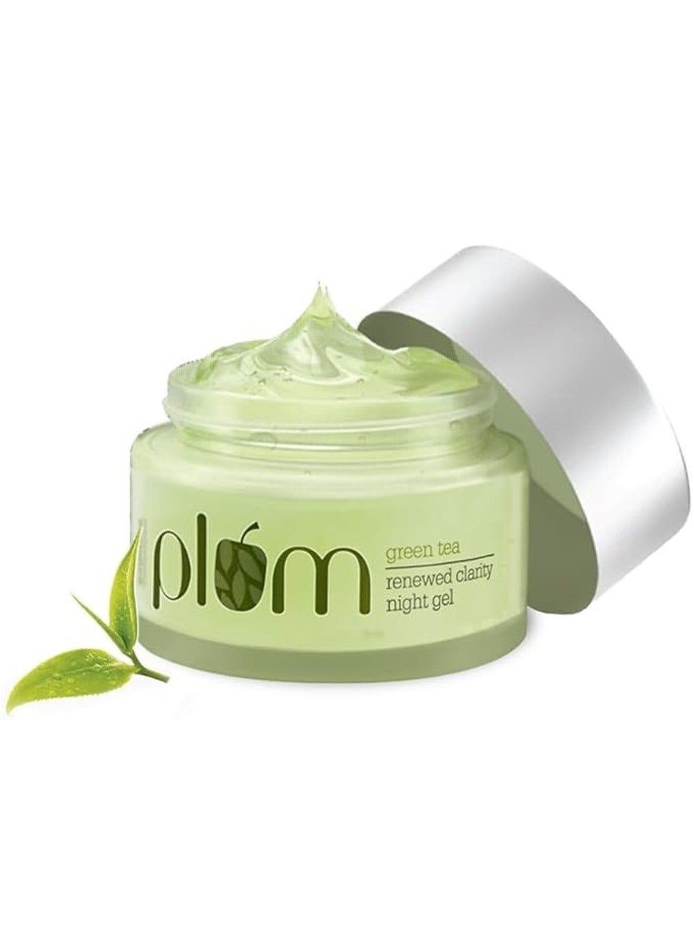 Plum Green Tea Night Face Gel Renewed Clarity Night Face Cream for Oily Normal Acne Prone Combination Skin Night Cream for Women Overnight Repair 100% Vegan Paraben Free, 50ml