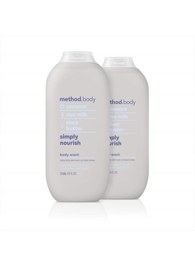 Method Body Wash, Simply Nourish, 18oz, 2 Pack, Simply Nourish, 18 fluid_ounces