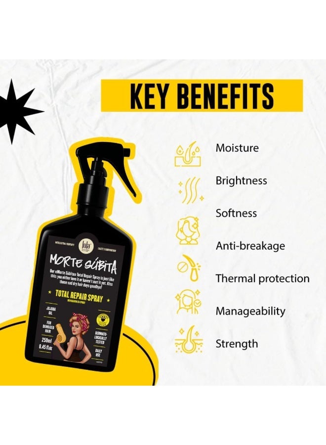 Total Repair Leave-In Hair Spray With Soy Protein & Aloe Vera - Detangles, Protects From Heat & Uv Damage For Healthier Hair (250 Ml) - image 3