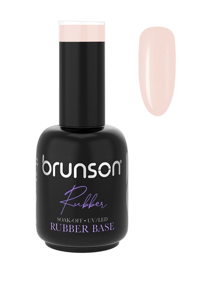 Rubber Base Gel Nail Polish Long Lasting Gel Polish Base for Chip-Free Shine Strengthens French Manicure Pedicure Rubber Base Coat UV/LED Rubber Gel Soak Off Nail Art Hard Gel Polish 18ml BRB24