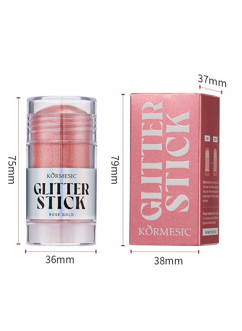 Rose Gold Illuminating Highlighter Stick 32g - Enhance & Illuminate Skin Tone