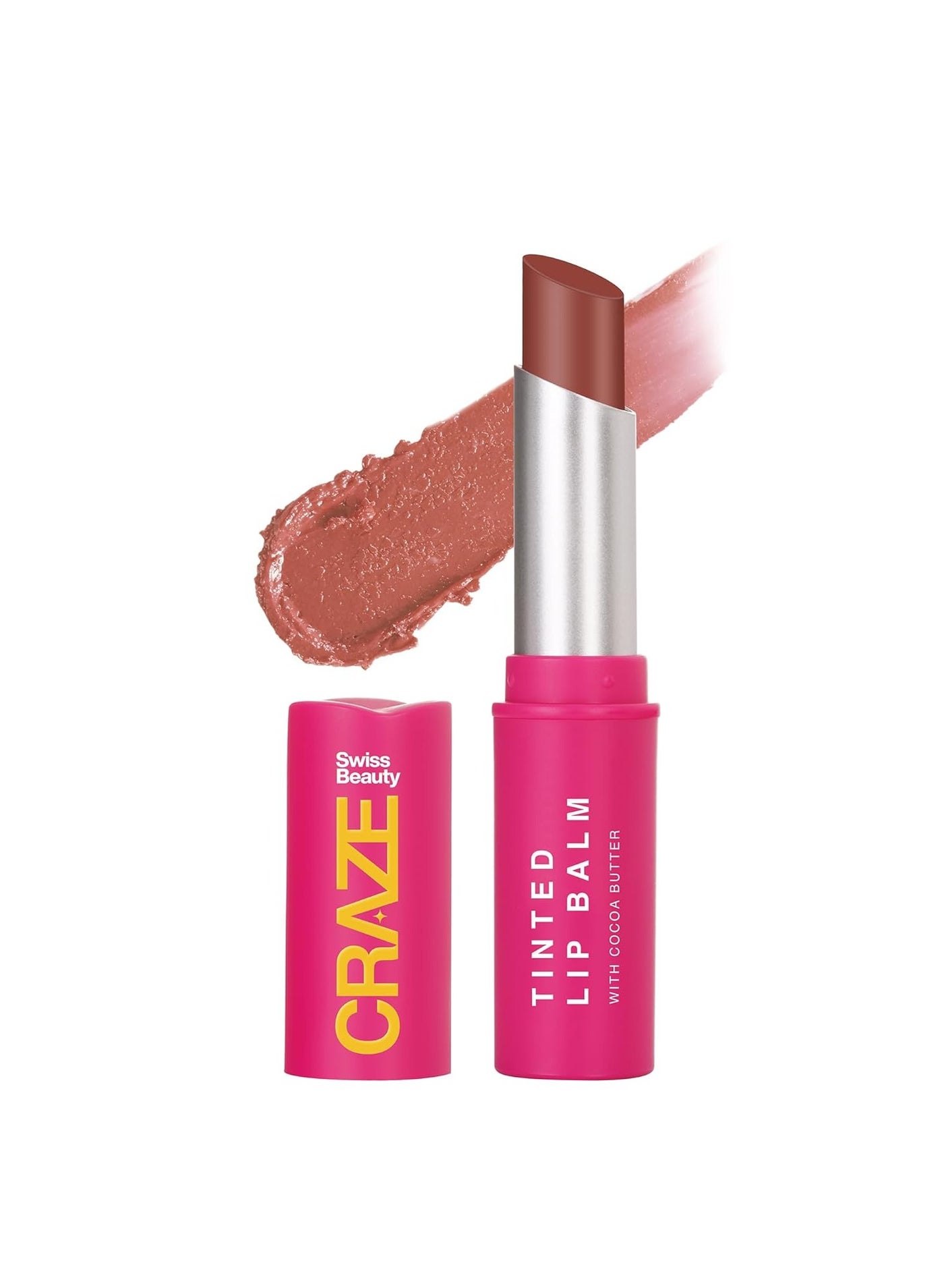 Tinted Lightweight Lip Balm|Lip Protection And Lip Nourishment With Cocoa Butter|Shade- Marshmallow, 3.2G, Brown