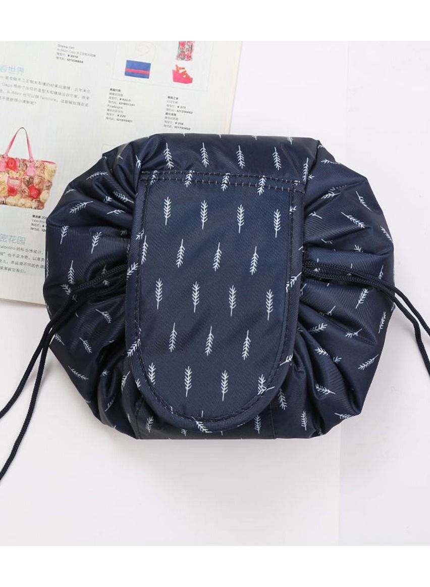 Makeup Bag Drawstring Travel Cosmetic Bag Round Magic Toiletry Beauty Kit Pouch