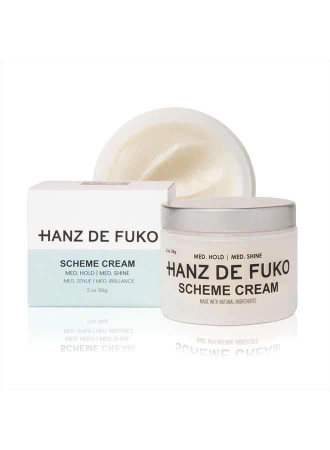 Scheme Cream ‚Äì Premium Men's Hair Styling Cream ‚Äì Medium Hold, Medium Shine ‚Äì Certified Organic Ingredients, 2 oz.