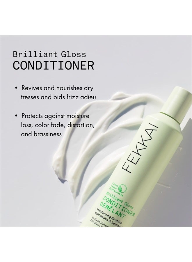 Brilliant Gloss Conditioner - 2 oz - Replenishes Moisture in Dry, Frizz-Prone Hair - Salon Grade, EWG Compliant, Vegan & Cruelty Free