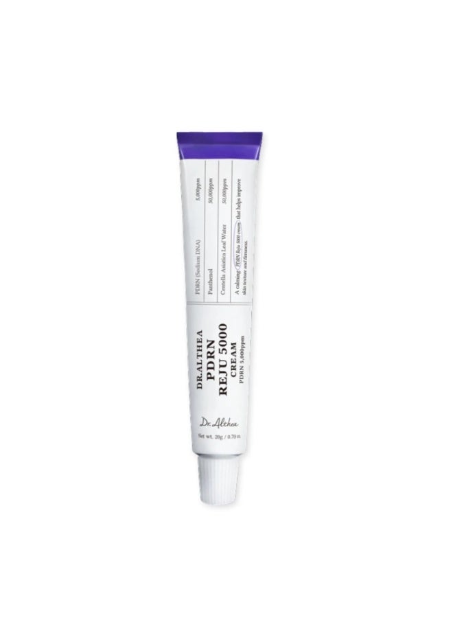 Dr.Althea PDRN Reju 5000 Cream | Biome PDRN Cream for Irritated, Sensitive Skin | Soothing Face Moisturizer with Panthenol and Centella | Korean Vegan Skin Care for All Skin Types, 0.7 Fl Oz