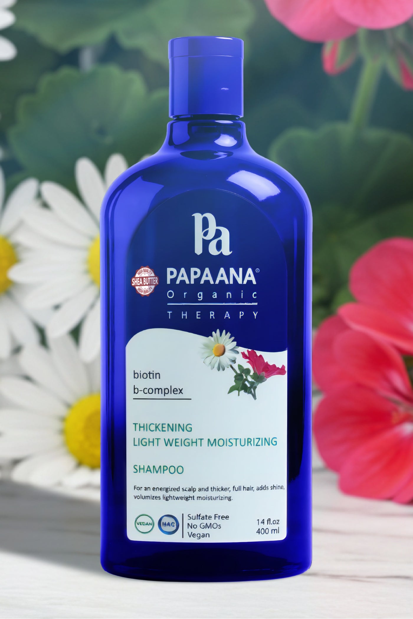 Thickening Lightweight Moisture Shampoo with Shea Butter – 400ml, Lightweight Hydration for Thicker, Fuller Hair