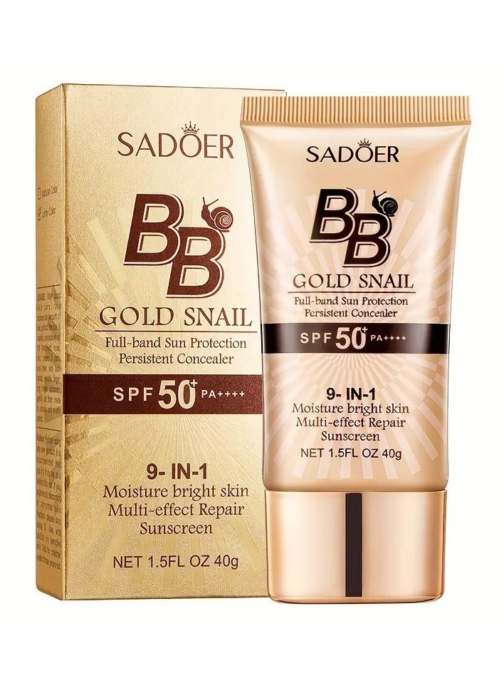 Long-Lasting BB cream golden snail BB Cream - Waterproof Liquid Foundation and Concealer for Flawless Makeup