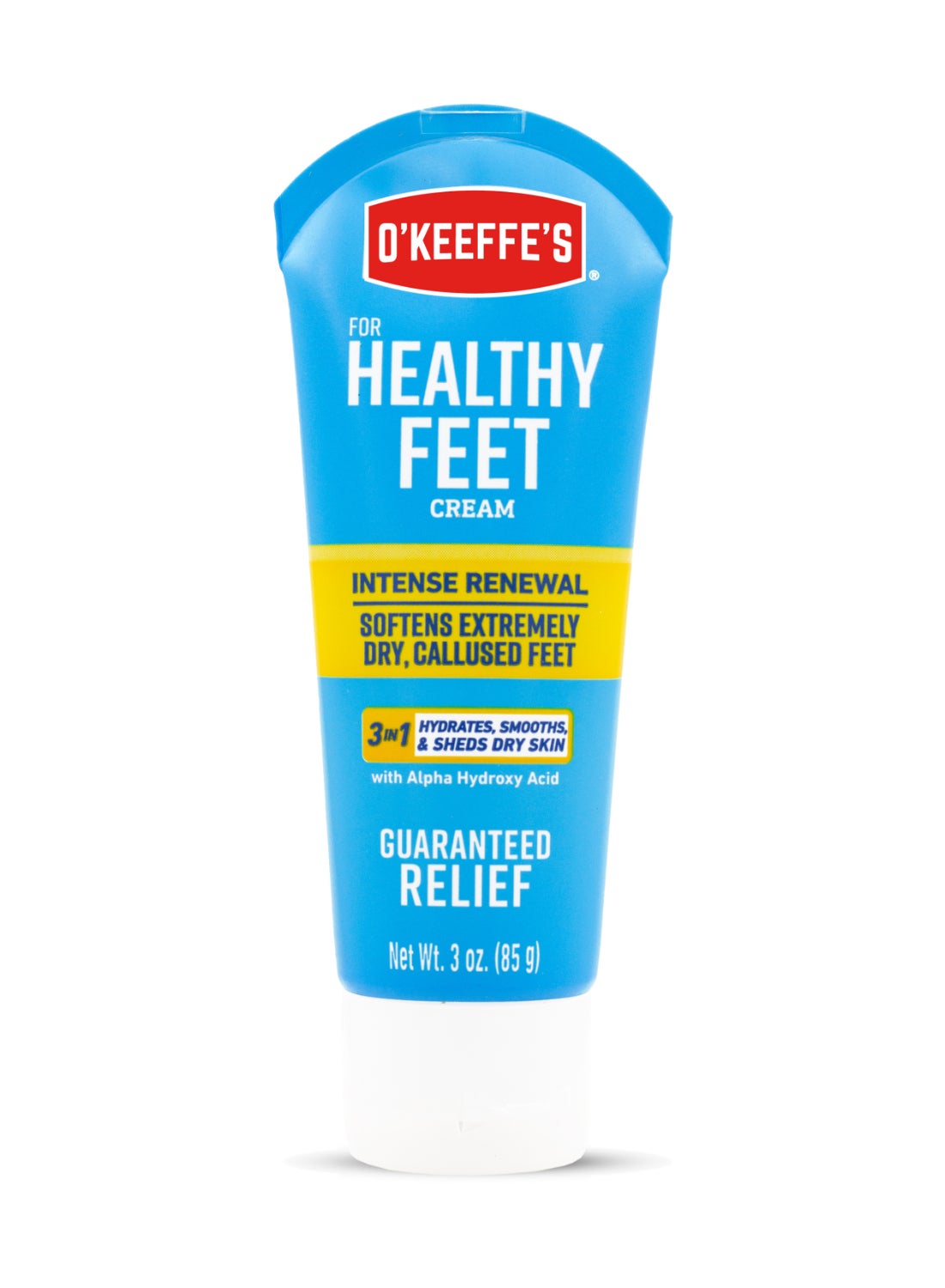 Healthy Feet Exfoliating, Moisturizing Foot Cream, Softens and Repairs Dry Cracked Feet, 48 Hours of Hydration, 85g/3oz, Tube, (Pack of 1)