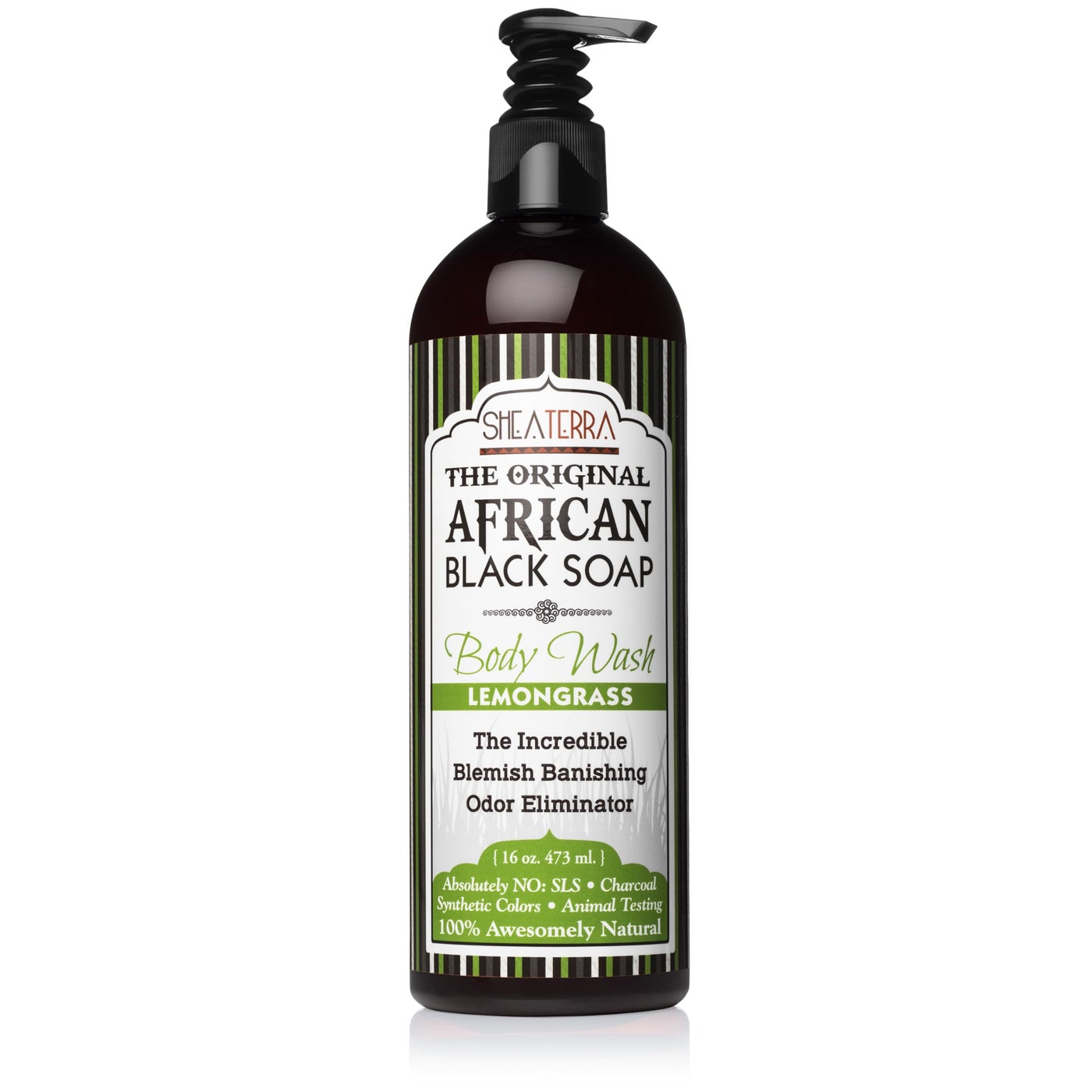 Body Wash Shea Terra Lemongrass African Black Soap