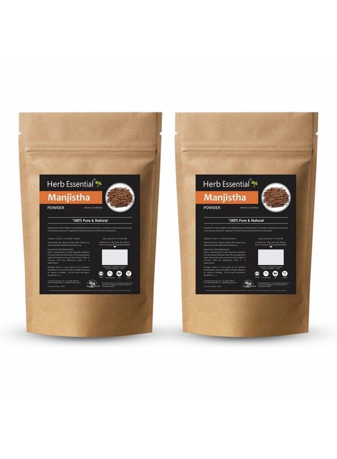Herb Essential Manjistha Powder,200 g | Pure & Natural Manjistha Powder for Face, Skin & Hair Care