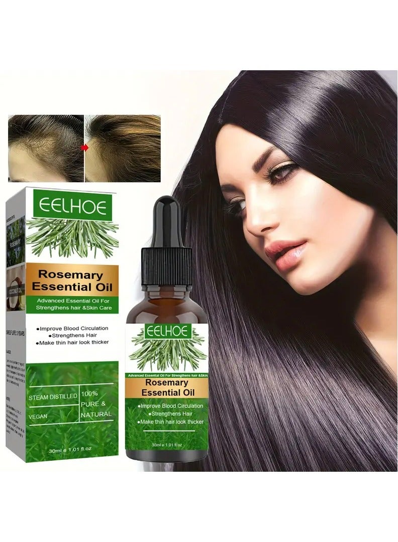 30ml Refreshing Rosemary Essential Oil For Hair Care - Strengthens, And Revitalizes Scalp - Perfect For Men And Women