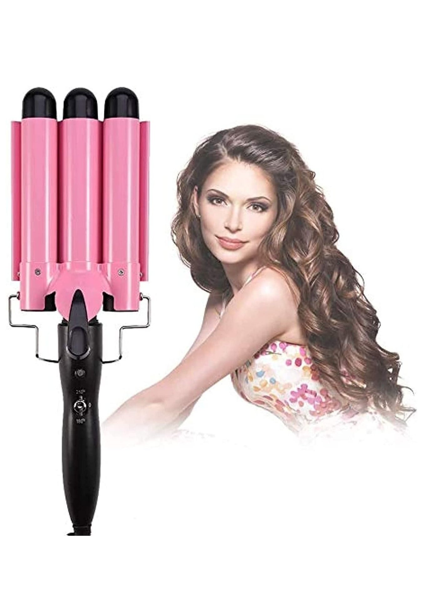 Double Anion Curling Iron Hair Curler Fast Heating Adjustable Temperature Hair Curling Wand 25mm