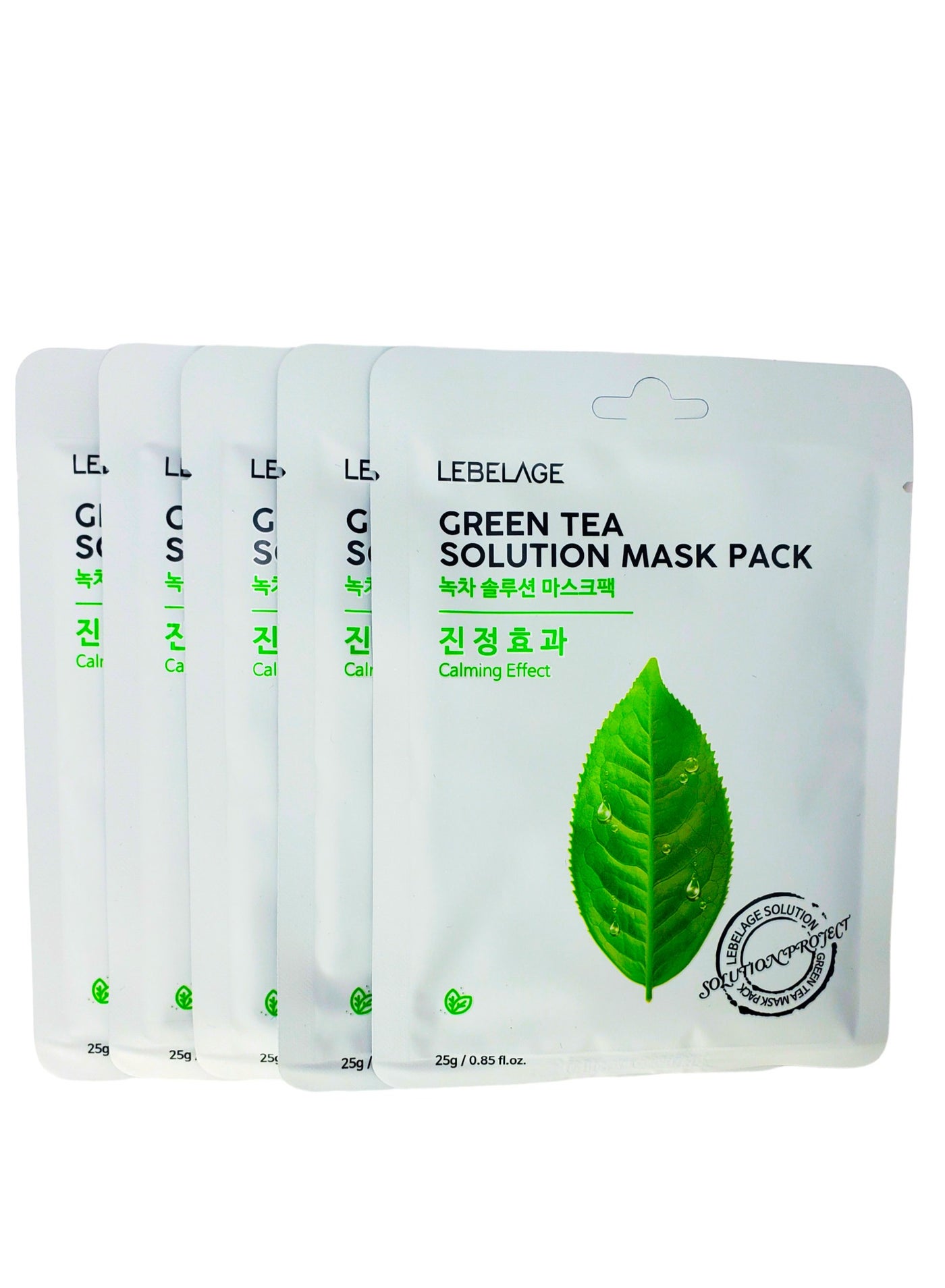 Korean product LEBELAGE GREEN TEA SOLUTION MASK PACK Calming Effect