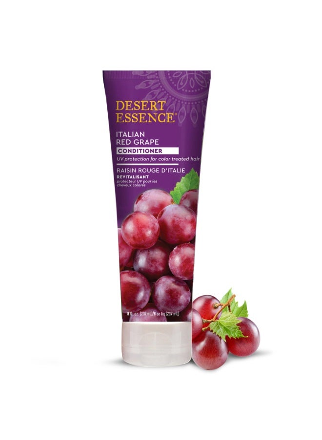 Desert Essence Italian Red Grape Conditioner Antioxidant-Rich Resveratrol, Organic Sea Kelp & Nettle Extracts Minerals & Vitamins - Vegan, Gluten-Free, Cruelty-Free - 8oz