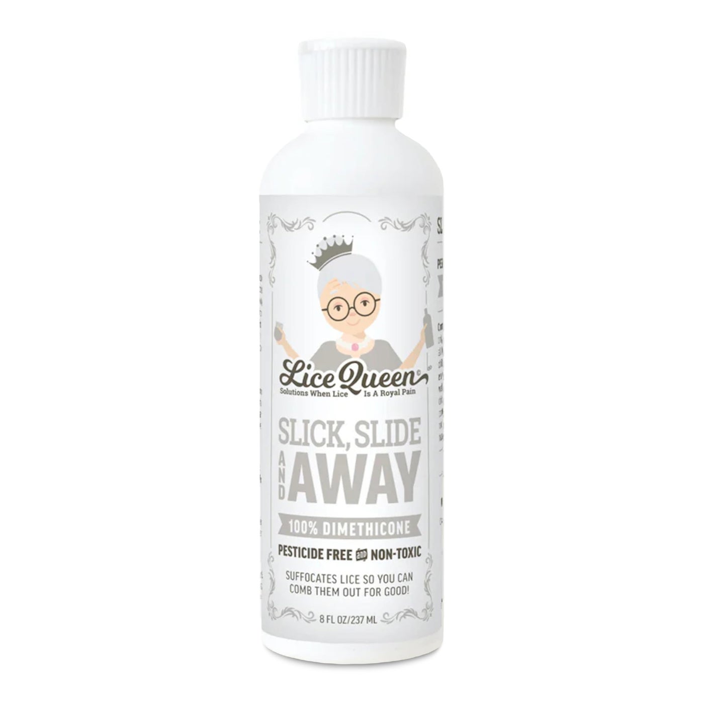 Lice Queen Slick, Slide & Away - 100% Dimethicone Lice Prevention and Treatment Gel - Gentle, Non-Irritating Formula for Kids and Adults - Safe for All Hair Types - 8 oz