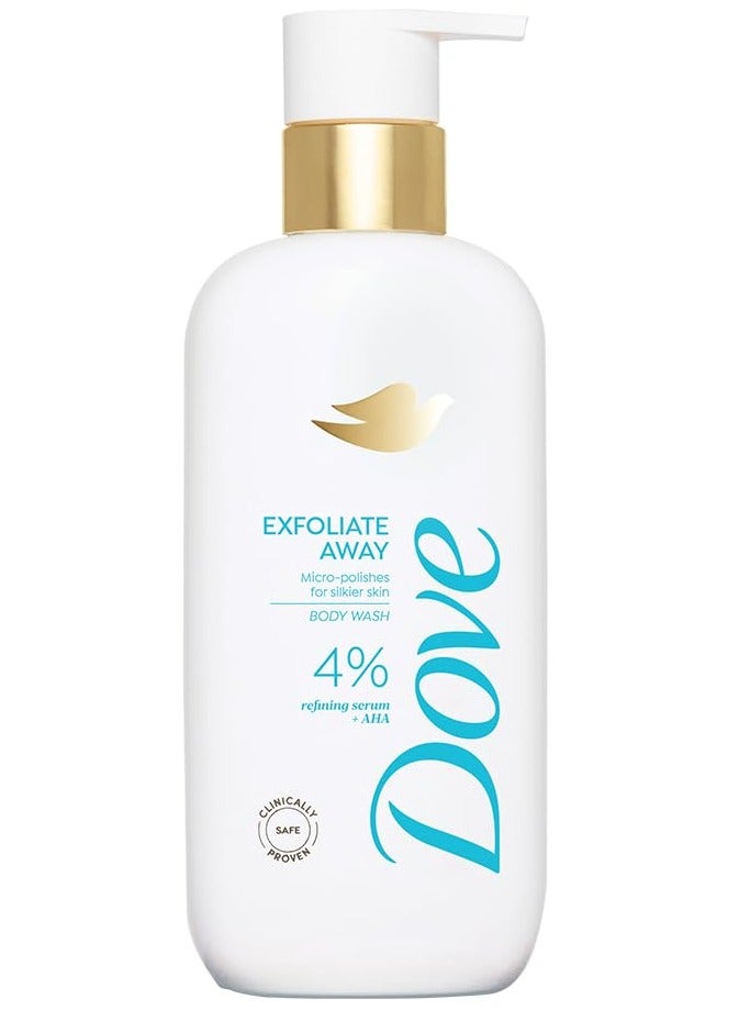 Exfoliate Away Serum Body Wash | 4% Refining Serum + AHA | Micro-polishers for silkier skin | Paraben & SLS free | 300 ml