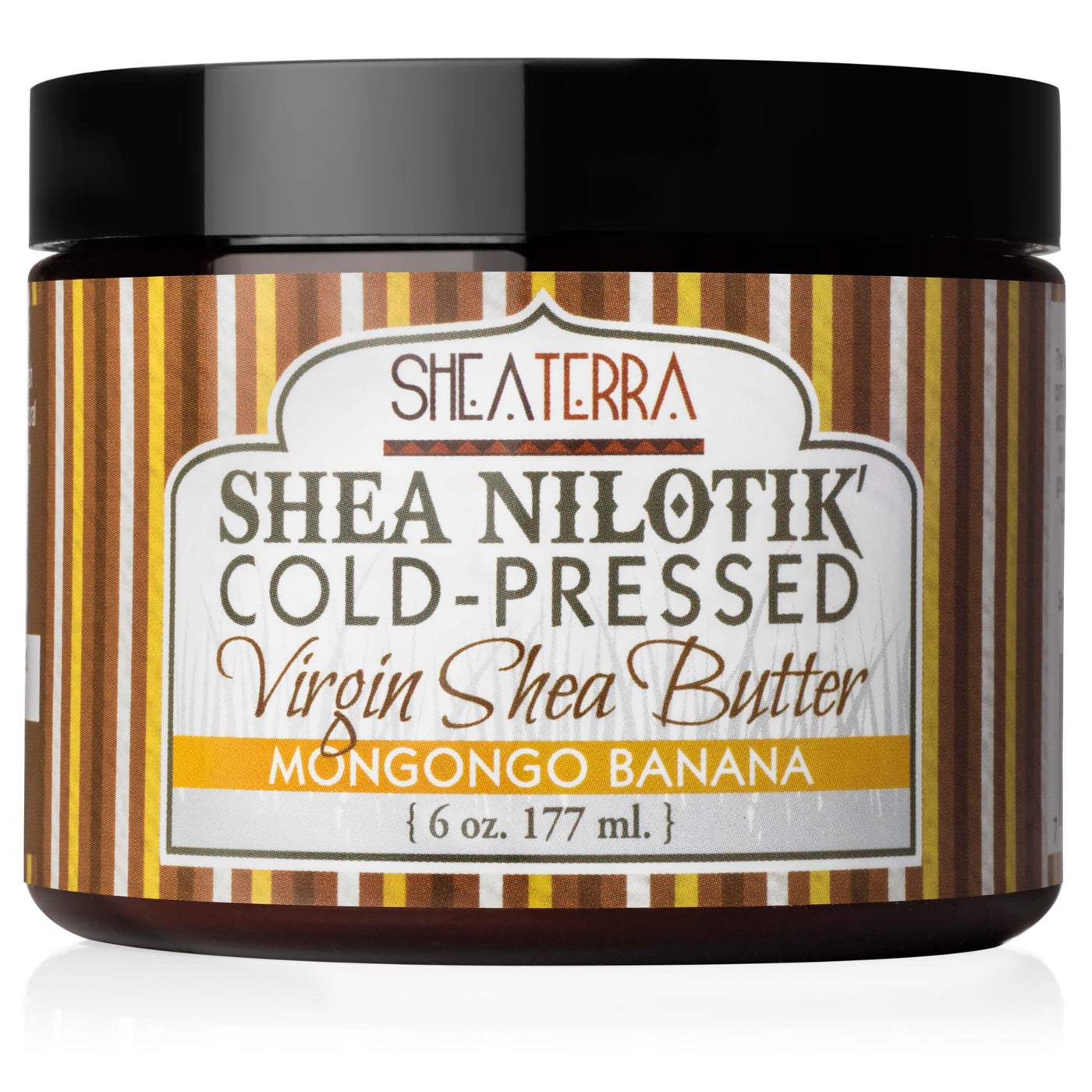 Shea Terra Organics 100% Organic Cold-Pressed Virgin Shea Butter â€“ Mongongo Banana | Natural Anti-Aging Daily Skin, Nails & Hair Cream to Soften & Hydrate Dry Skin & Reduce Stretch Mark â€“ 6 oz
