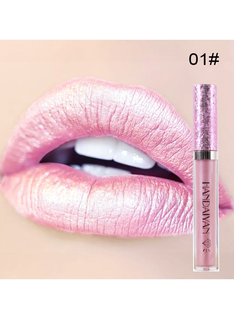 Lip Gloss Plumper Hyaluronic Acid High Shine Super Shine Non-Sticky Color Lips Stain Oil Liquid Lipstick Glaze Glitter Lifter Long Lasting Waterproof Moisturizing for Women Girls