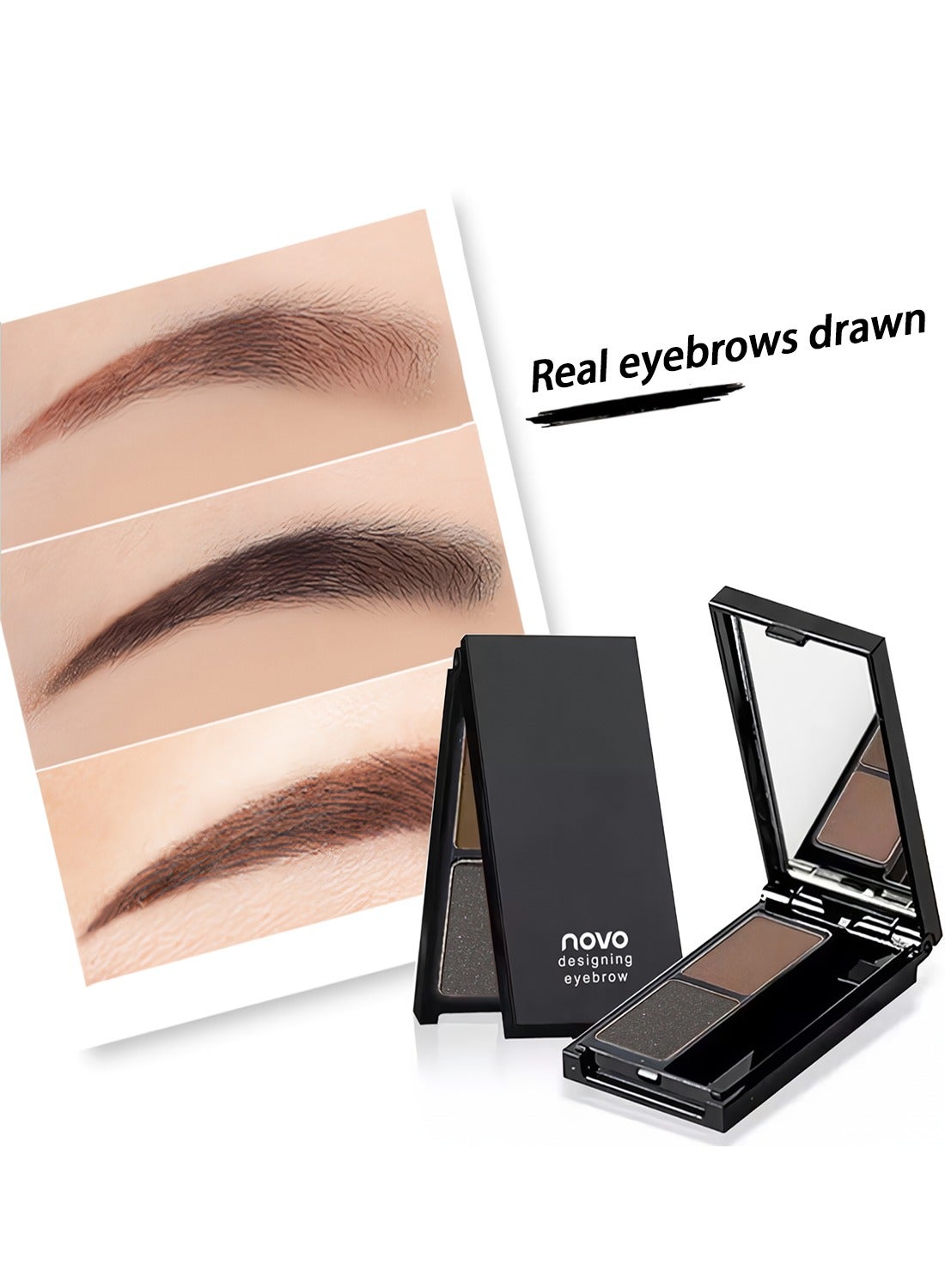 Eyebrow Powder Makeup Kit-2 Colors Eye Brow Powder Tinted Palette Professional Eye Makeup Eyebrow Filler