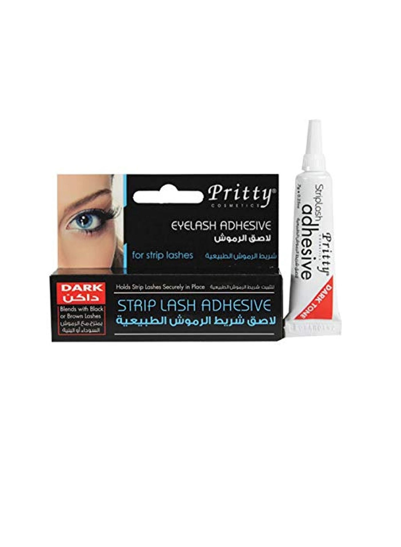 PRITTY EYELASH ADH DARKBLK 7G(5007)