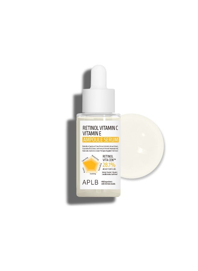 Aplb Retinol Vitamin C Vitamin E Ampoule Serum 40ml