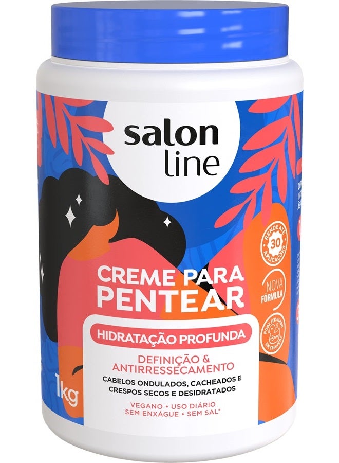 Linha Tratamento (Creme Para Pentear) Salon Line - Hidratacao Profunda 1000 Gr - (Salon Line Treatment (Combing Cream) Collection - Deep Moisturizing Net 35.27 Oz)