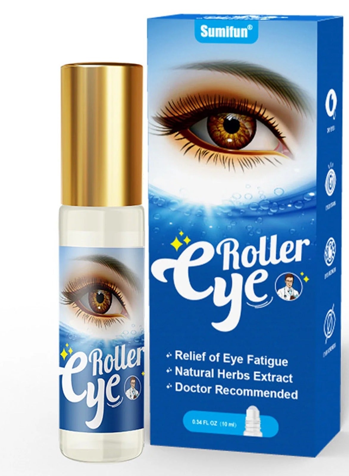 (10ml) Eye protection roller ball, eye massage roller ball to relieve eye fatigue