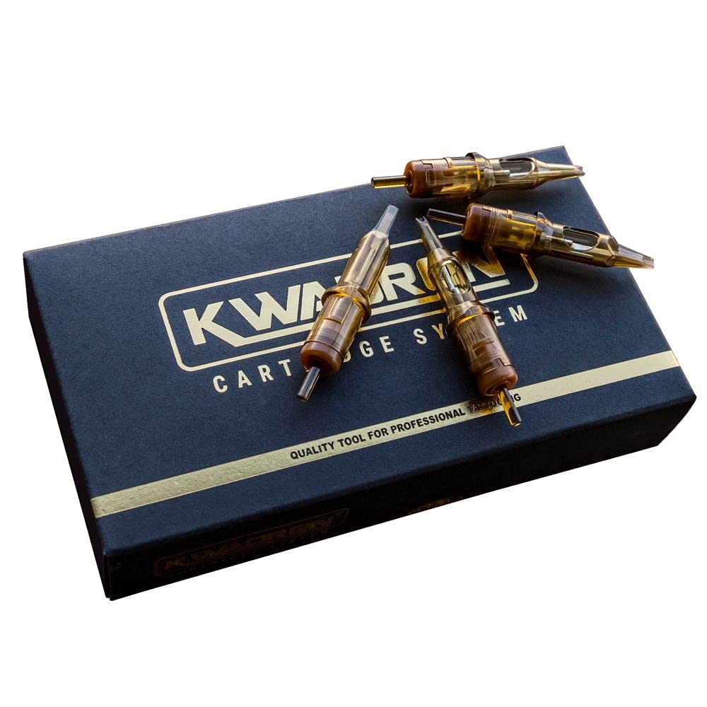 Kwadron Tattoo Needle Cartridge, Box of 20, Round Liners Long Taper - 8 Round Liner Long Taper - 35/8RLLT