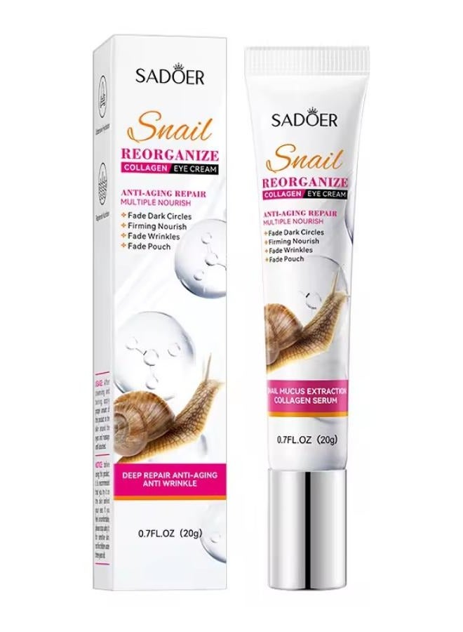 Snail Collagen Eye Cream Whitening Dark Circles Anti-Aging Repair  20 gm