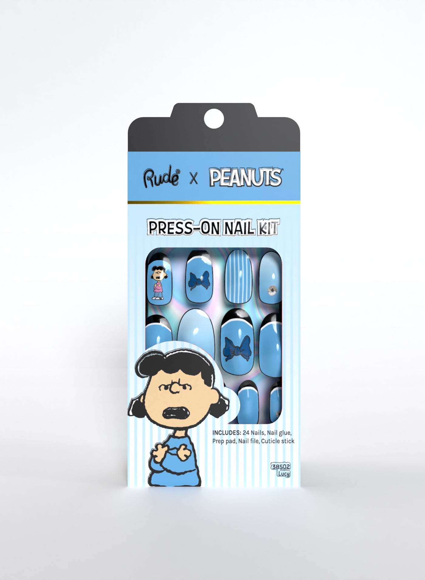 RUDE PEANUTS PRESS ON NAILS NAIL KIT #2 LUCY